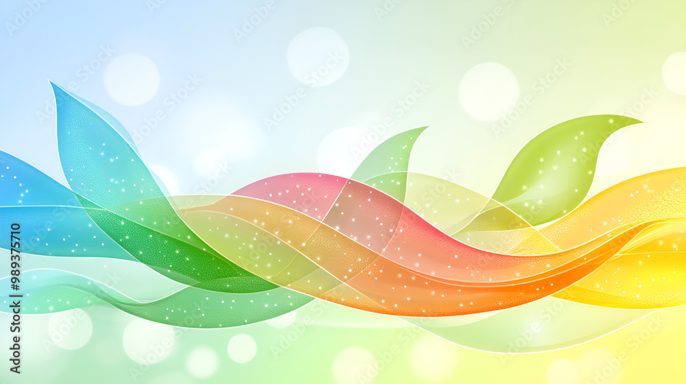Aufkleber abstract colorful waves with soft gradients create a serene atmosphere suitable for backgrounds and 
