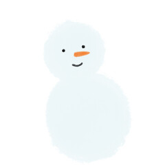 Christmas snowman Illustration.New Year decoration.