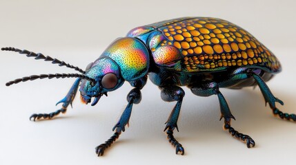 Fototapeta premium Iridescent Jewel Beetle Macro Photography