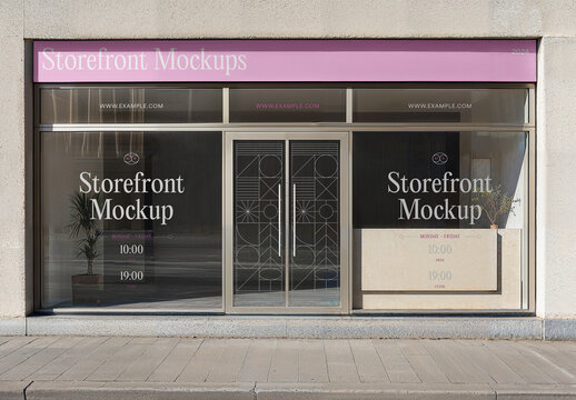 Storefront Window PSD Mockup