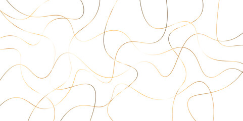 Random pattern colorful line stroke on a transparent background. Chaotic random lines abstract geometric pattern vector background. Decorative golden pattern with tangled curved lines.	