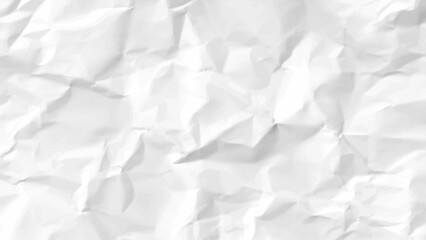 White crumpled paper texture background.