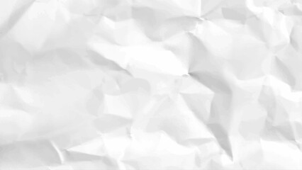 White crumpled paper texture background.