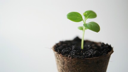 Tiny Sprout in Peat Pot