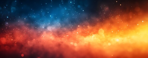 Fototapeta premium Abstract Orange Blue Gradient Background with Noise