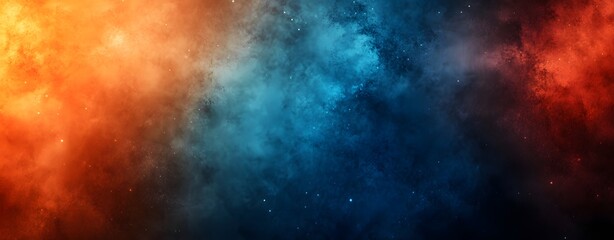 Obraz premium Abstract Dark Gradient Background with Orange and Blue
