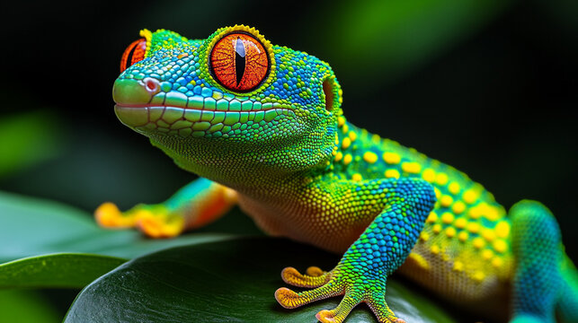Koch's giant day gecko . Wildlife animal.