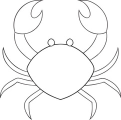 minimal  crab vector illustration 