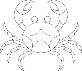 black and white crab