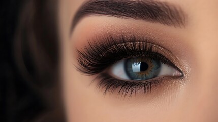 Obraz premium Stunning Mascara Application with Dramatic Lighting Enhancing Lash Length and Volume