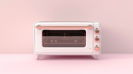 Fototapeta premium White Toaster Oven with Rose Gold Accents