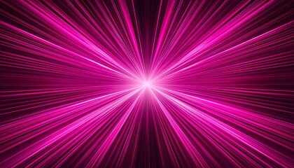 Neon speed rays abstract background. A burst of pink light energy. The movement of luminous purple rays in space.
