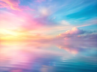 Obraz premium Soft pastel gradients gently transitioning across a serene digital background
