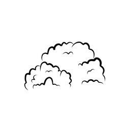 Hand Drawn Bushes Outline 