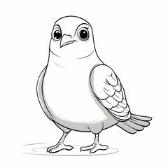 Cute Cartoon Bird Illustration