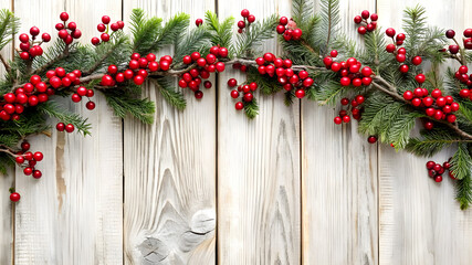 Christmas tree  with copy space branches background