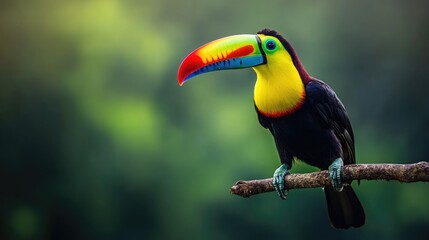 A Vibrant Toucan Perched on a Branch