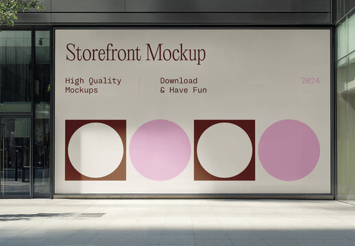 Front View Building Window Mockup
