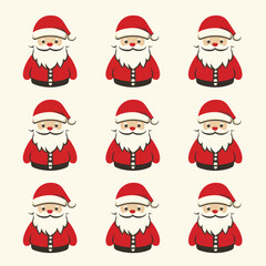 Fototapeta premium Santa Claus Icon Set