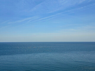 Blue sea and blue sky