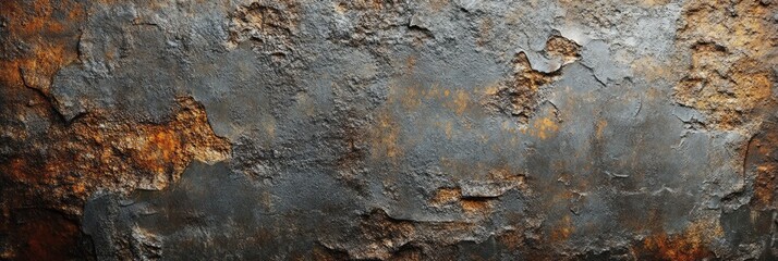 Beaten metal texture with visible hammer marks and worn, oxidized surfaces