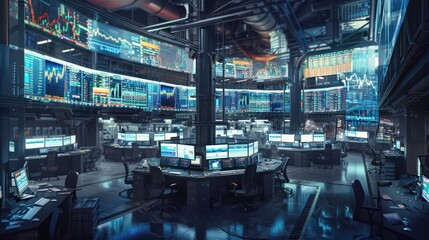 Futuristic Trading Room