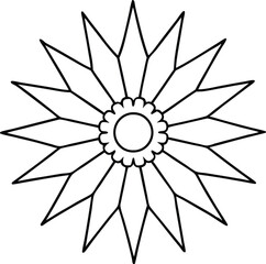 Obraz premium Vibrant Sun Mandala Vector Illustration for Serenity and Joy 