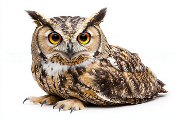 Fototapeta premium Owl On White Background