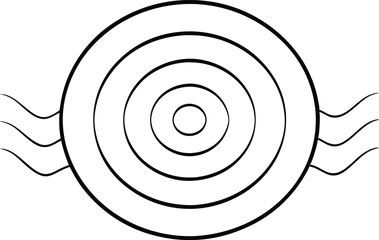 Exploring Dynamic Concentric Waves with Vector Illustrations
