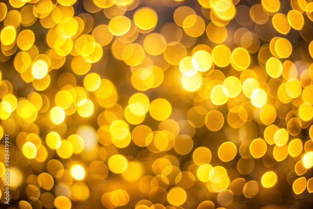 Canvas Prints close-up of golden bokeh lights creating festive atmosphere