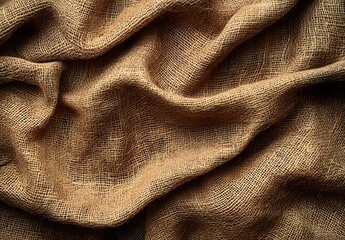 Fototapeta premium Brown Burlap Texture Background, Organic Wool