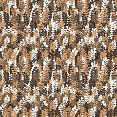 Fototapeta premium The image is an abstract representation of nature, with the leaves swirling and dancing in a harmonious composition. The muted color palette creates a sense of tranquility.