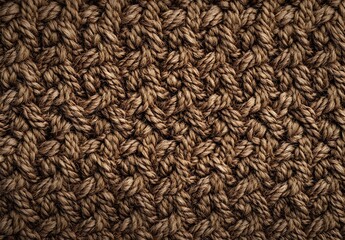 Warm Brown Knitted Carpet Texture Background
