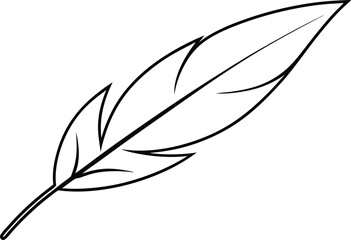 Simplistic Elegance Feather Shapes Vector Illustration for Modern Aesthetics
