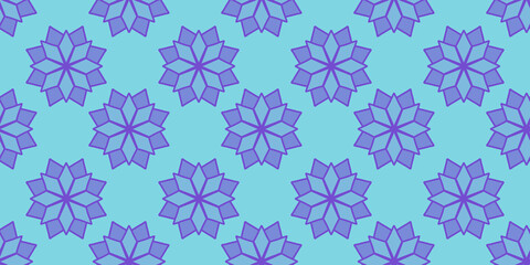 cute snowflake flower doodle repetitive pattern, perfect for your projects