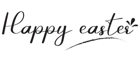 HAPPY EASTER brush calligraphy banner