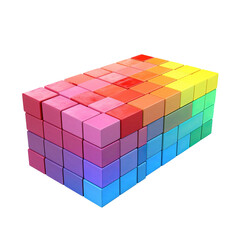 3d render of a cube