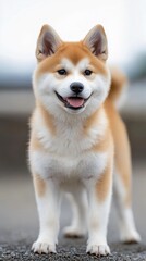 秋田犬と富士山：ポスターやプリントで日本の春のエッセンスを取り入れる