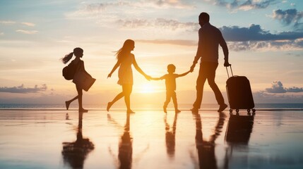 a family enjoying a cost-effective vacation, representing affordable travel options