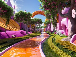 Futuristic Candy Factory Extravaganza