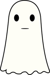 cute ghost art for Halloween decoration design.