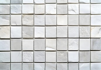 Light Gray Square Mosaic Tiles Wall Background