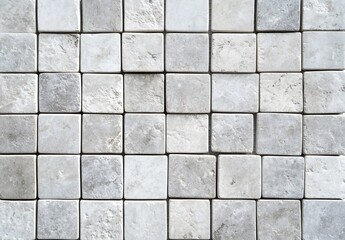 Light Gray Square Mosaic Tile Wall Background