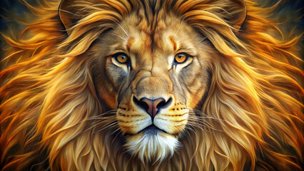 Naklejka premium lion face