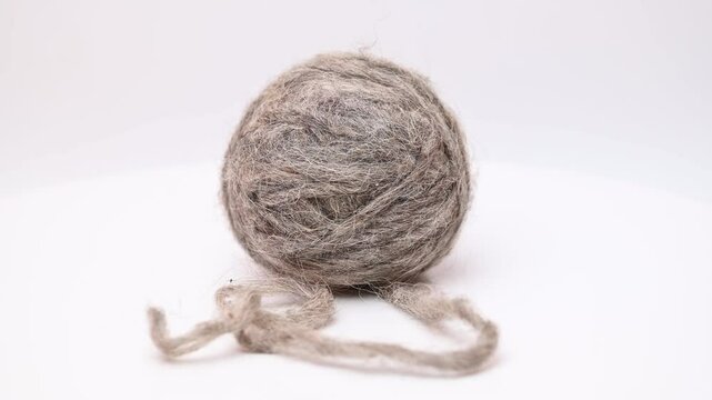 ball of sheep wool thread