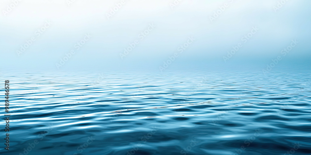 Poster the image is of a calm body of water with a blue color