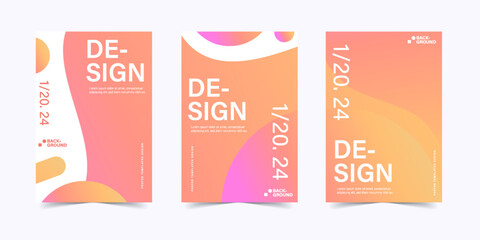 poster background flat style design templates