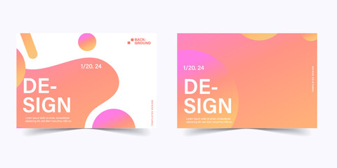 Abstract gradient color banner background templates