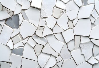 White & Grey Mosaic Tile Wall Texture