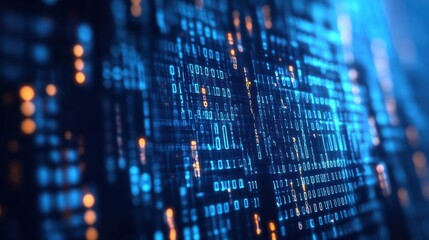 Abstract digital data background. Can be used in the description of network abilities, technological processes, digital storages, science, education, etc.